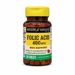 Mason Natural Folic Acid 400 mcg 100 Tablets