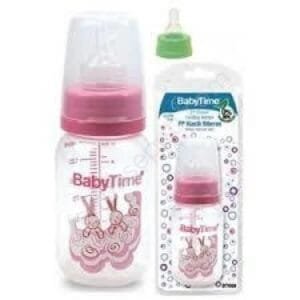 BabyTime Classic PP Feeding Bottle with Silicone Cherry Teat, 150 ml — BT066