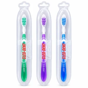 Cleo-Dent Maxi Clean soft toothbrush color variations