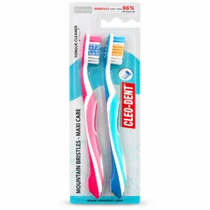 Cleo-Dent Maxi Care Medium Toothbrush 2-Pack