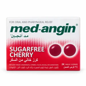 Med-Angin Sugarfree Cherry Lozenges 24 pack product box