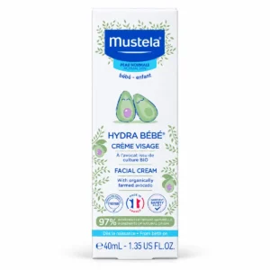 Mustela Hydra Bébé Facial Cream with Organic Avocado 40 ml front product view