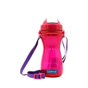 Optimal Silicone Straw Bottle 500 ml – Pink