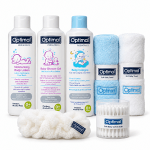 Optimal OPO-571 blue Bathtime Essentials Set on white background