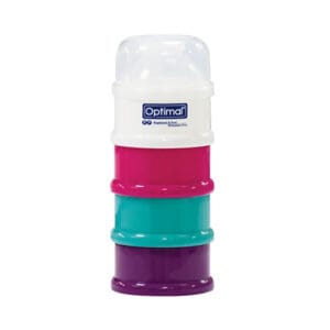 Optimal Travel Formula Container – White; pink; teal; purple