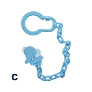 Optimal OPB-1069 Blue pacifier holder isolated on white