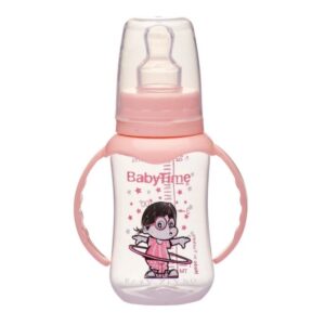BabyTime Handled PP Feeding Bottle with Silicone Cherry Teat, 150 ml — BT070