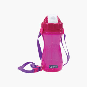 Optimal Silicone Straw Bottle 500 ml – Pink