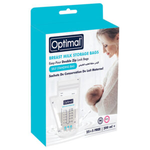 Optimal Breast Milk Storage Bags 200 ml 30 Pack