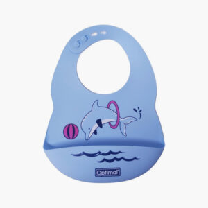 Optimal Silicone Baby Bib Blue Dolphin OPB-1130