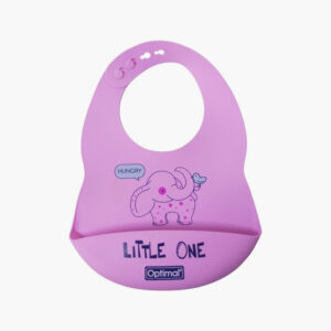 Optimal Elephant Silicone Baby Bib Pink
