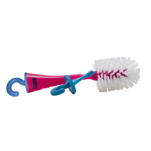 Optimal Bottle and Nipple Brush – 2 in 1 Pink Set