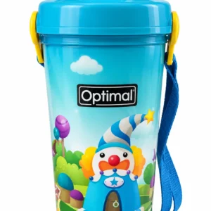 Optimal silicone spout cup 350 ml turquoise isolated on white background