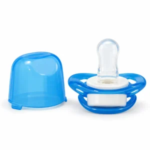 Optimal Round Silicone Pacifier OPB-1067 Blue isolated