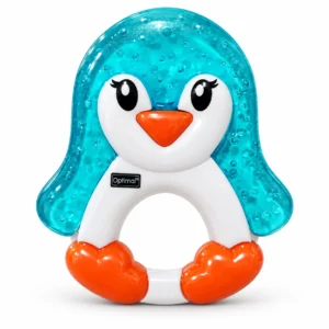Optimal OPB-1100 aqua water filled penguin teether isolated on white